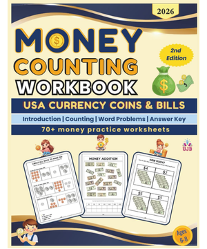 Money Counting Workbook Color Edition: Counting book for kids to learn counting coins and dollar (Money skills for kids)