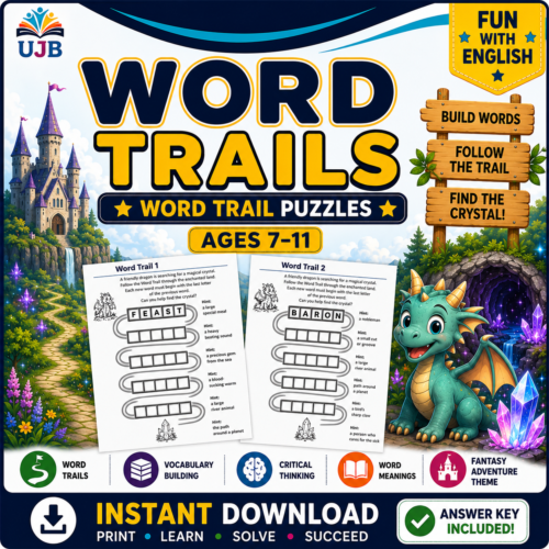 Word Trails Puzzles For Kids Ages 7–11 | Vocabulary Activities