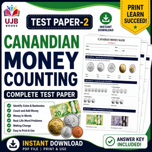 Canadian Money Counting Test Paper 2 | Grades 1–3 | With Answer Key